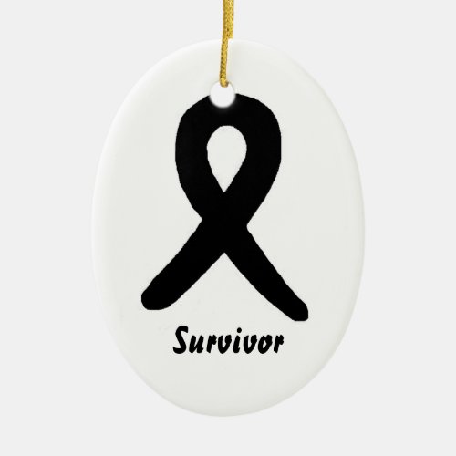 Melanoma survivor ornament