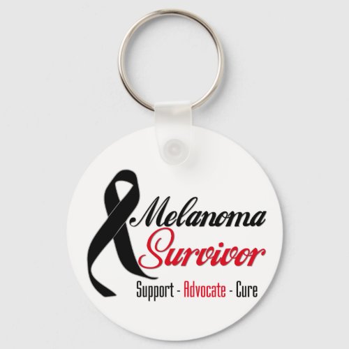 Melanoma Survivor Ribbon Keychain