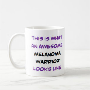 melanoma warrior, awesome coffee mug