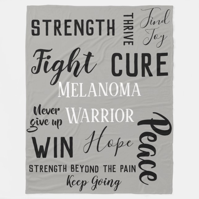 Melanoma Warrior Fleece Blanket (Front)