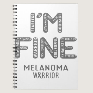 Melanoma Warrior - I AM FINE Notebook