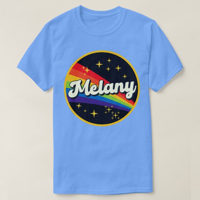 Melany Rainbow In Space Vintage Style T-Shirt (Design Front)