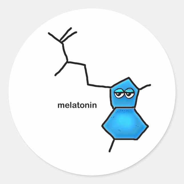 Melatonin Neurotransmitter Classic Round Sticker (Front)