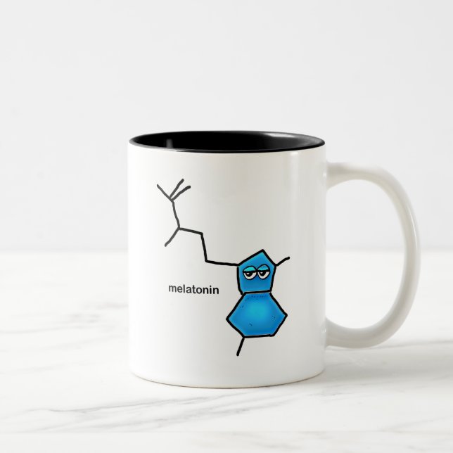 Melatonin Neurotransmitter Two-Tone Coffee Mug (Right)