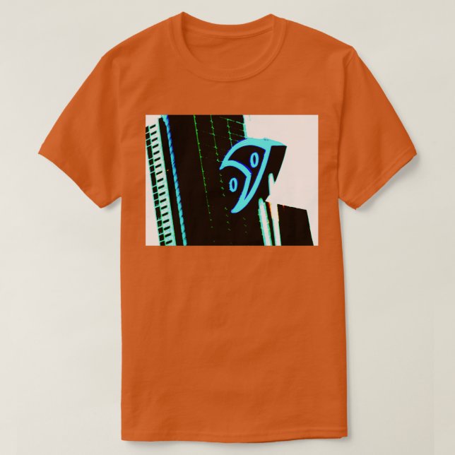 Melbourne Aquarium sign with buildings in backgrou T-Shirt (Design Front)