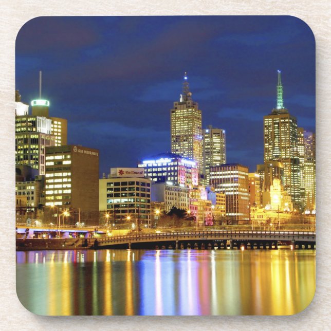 Melbourne, Australia. A nighttime view of the 2 Coaster (Front)