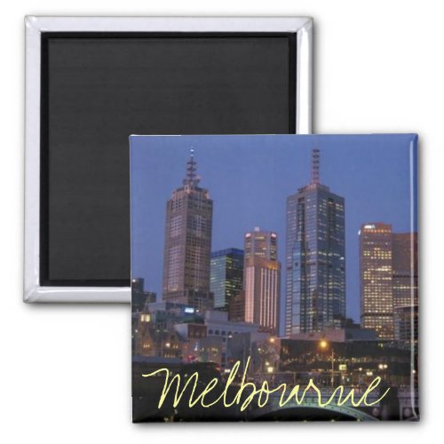 Melbourne Australia at night photography magnet