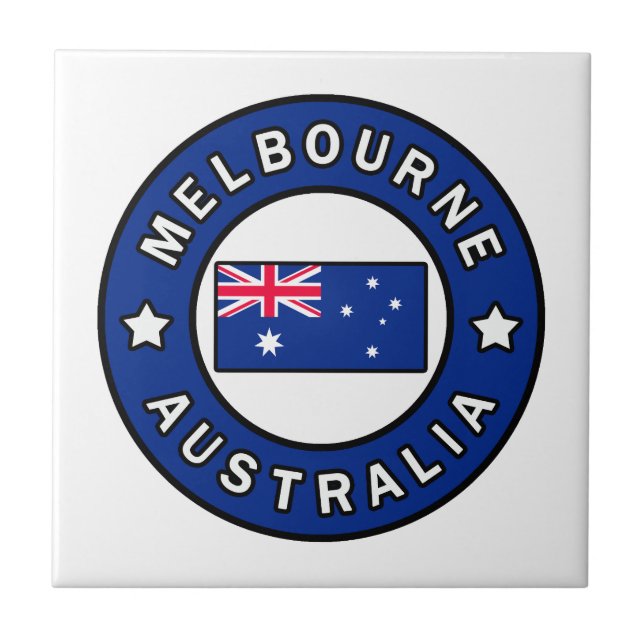 Melbourne Australia Ceramic Tile (Front)