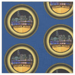 Melbourne Australia City Lights over Queens Bridge Fabric