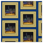 Melbourne Australia City Lights over Queens Bridge Fabric