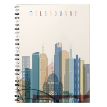 Melbourne  Australia | City Skyline Notebook by adventurebeginsnow at Zazzle