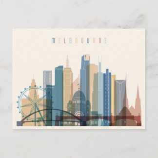 Melbourne, Australia | City Skyline Postcard