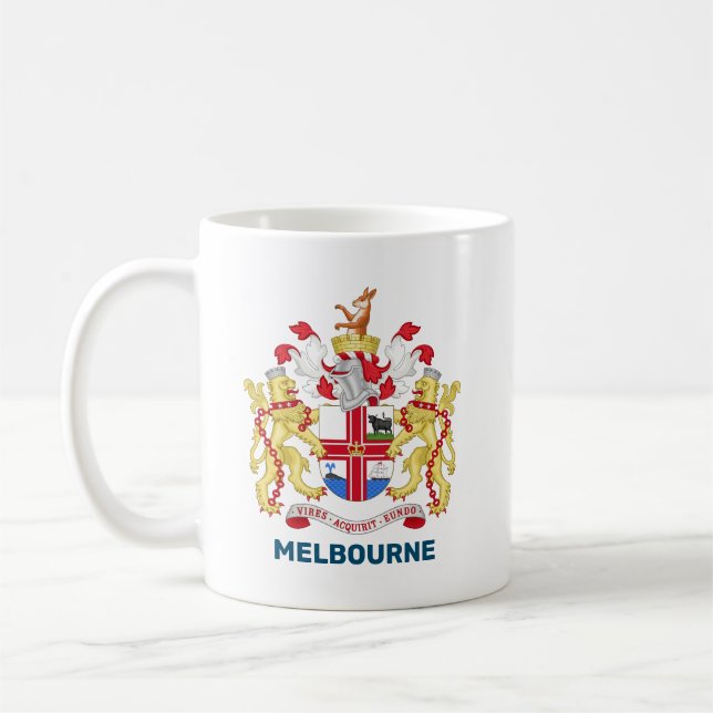 Melbourne, Australia - coat of arms Coffee Mug (Left)