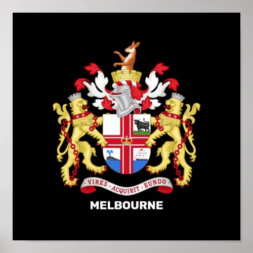 Melbourne Australia _ coat of arms Poster