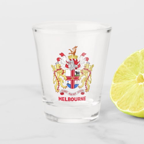 Melbourne Australia _ coat of arms Shot Glass