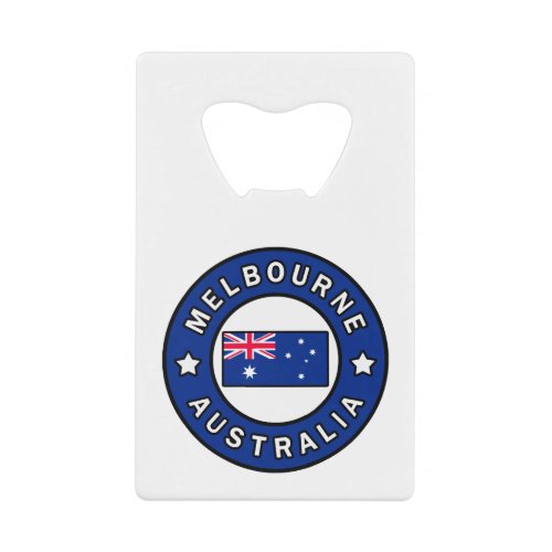 Melbourne Australia Credit Card Bottle Opener