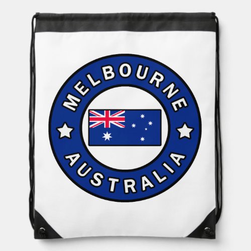Melbourne Australia Drawstring Bag
