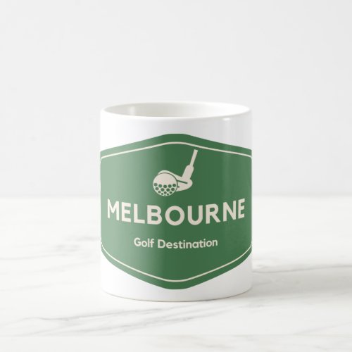 Melbourne Australia _ Golf Course Destination Logo Coffee Mug