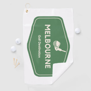 Melbourne Australia - Golf Course Destination Logo Towel