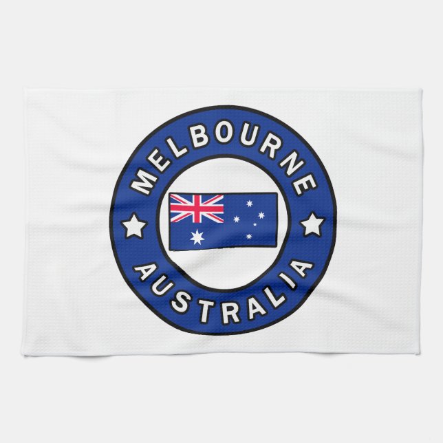 Melbourne Australia Kitchen Towel (Horizontal)