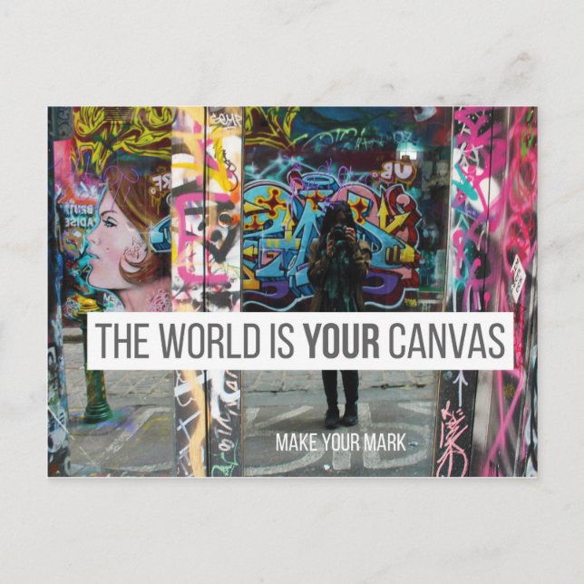 Melbourne (Australia) Quote Postcard - Graffiti (Front)