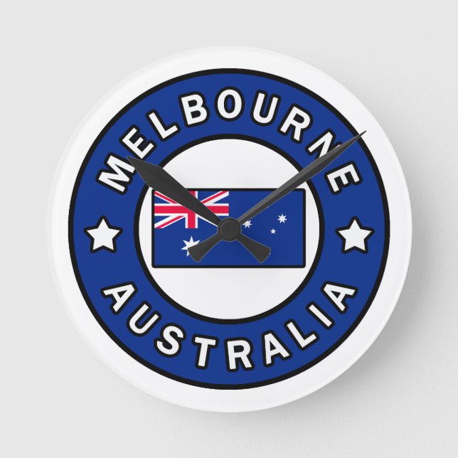 Melbourne Australia Round Clock (Front)