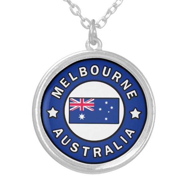 Melbourne Australia Silver Plated Necklace (Front)