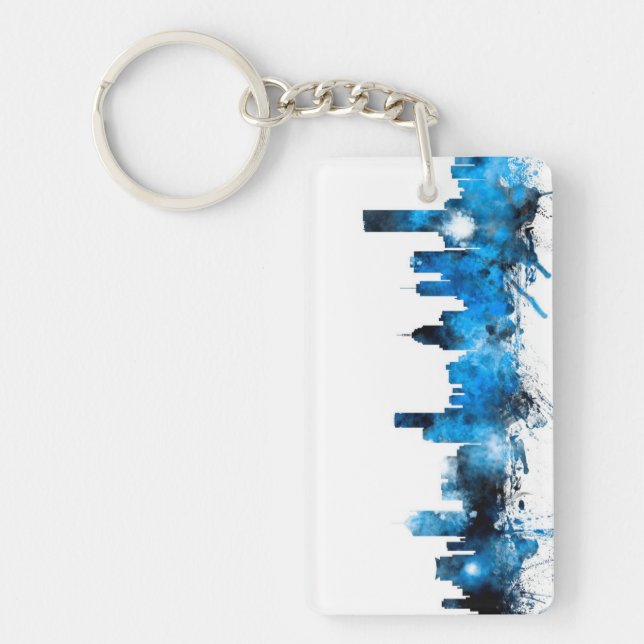 Melbourne Australia Skyline Keychain (Front)