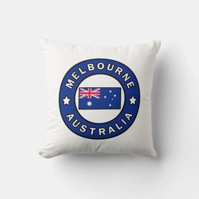 Melbourne Australia Throw Pillow (Front)