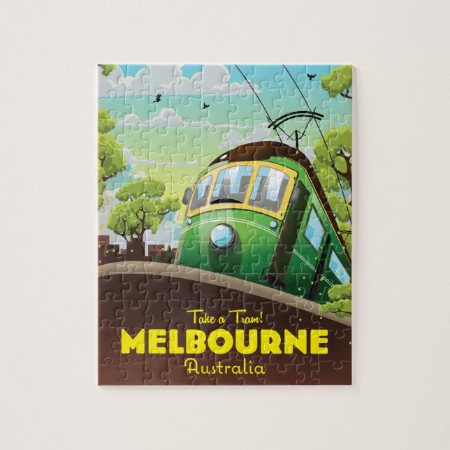 Melbourne Australia Tram  Jigsaw Puzzle (Vertical)