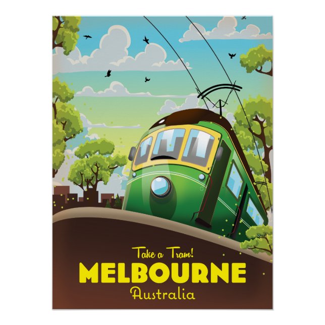 Melbourne Australia Tram  Poster (Front)