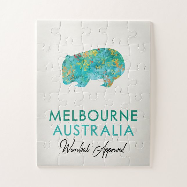 Melbourne Australia Wombat Jigsaw Puzzle (Vertical)