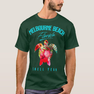 Melbourne Beach Florida Tropical Hibiscus Flowers  T-Shirt
