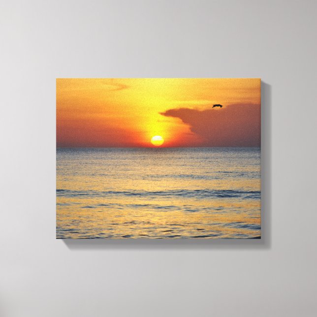 Melbourne Beach Sunrise Wrapped Canvas Print (Front)