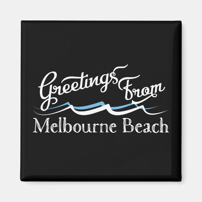 Melbourne Beach Water Waves Magnet (Front)