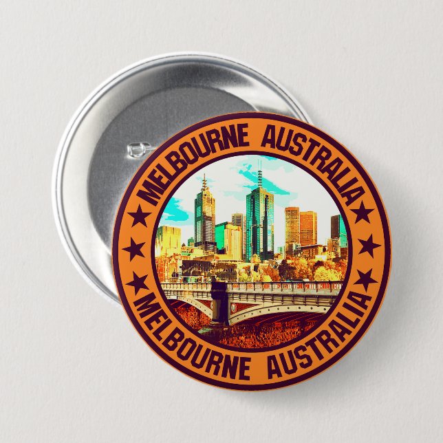 Melbourne                                          button (Front & Back)