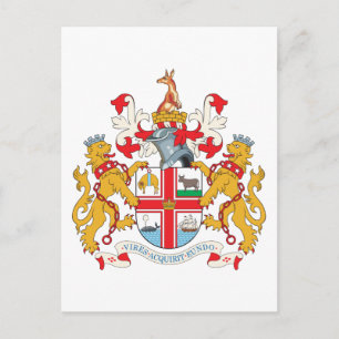 Melbourne Coat Of Arms Postcard