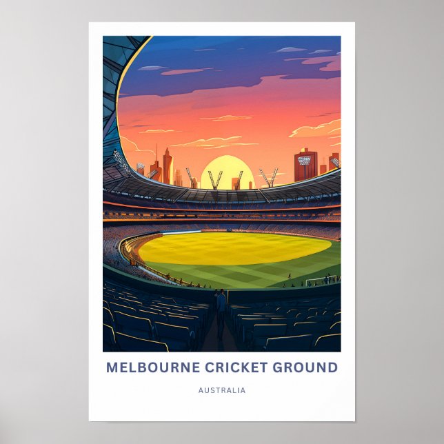 Melbourne Cricket Ground Australia Travel Print (Front)