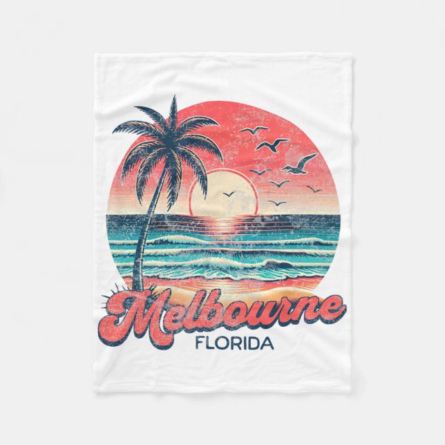 Melbourne Florida  Fleece Blanket (Front)