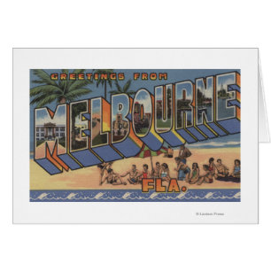 Melbourne, Florida - Large Letter Scenes Cards