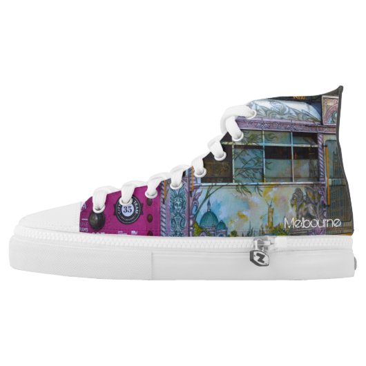 Melbourne graffiti High-Top sneakers (Left Shoe Outside)
