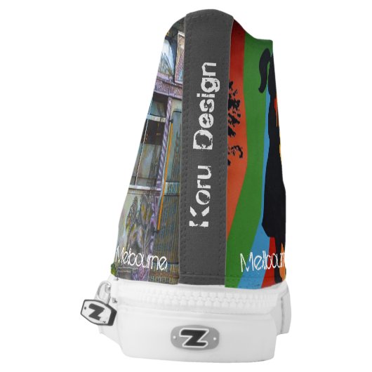 Melbourne graffiti High-Top sneakers (Left Shoe Back)