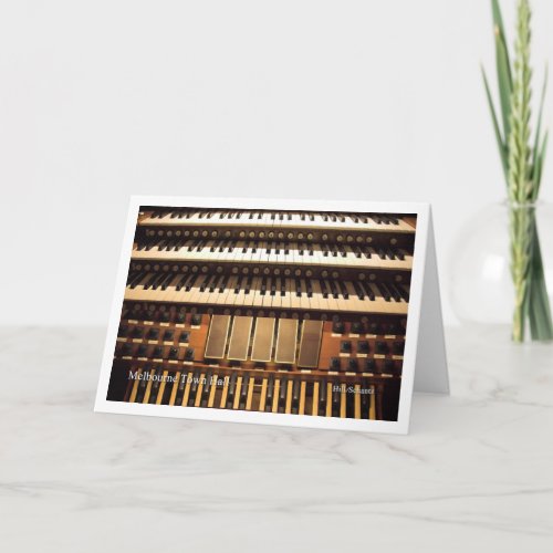 Melbourne organ console greeting card