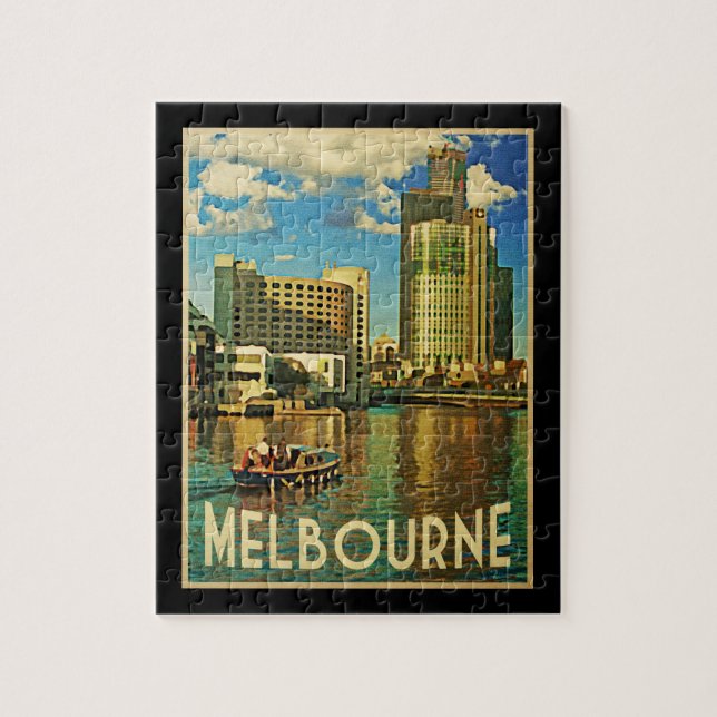 Melbourne Skyline Australia Jigsaw Puzzle (Vertical)