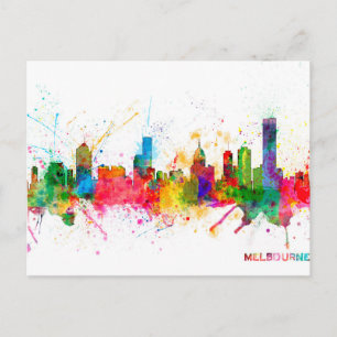 Melbourne Skyline Postcard