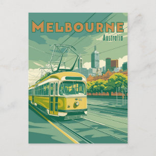 Melbourne Souvenir Vintage Melbourne Tram Postcard