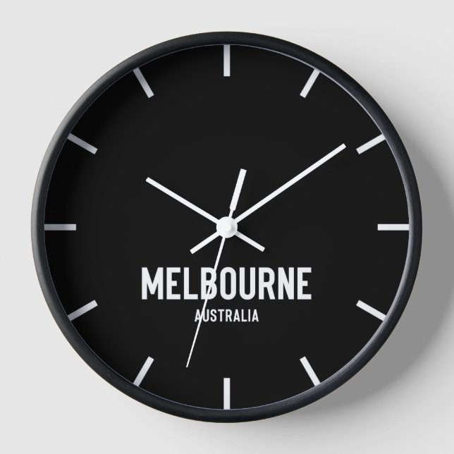 Melbourne Time Zone Newsroom Wall Clock (Front)