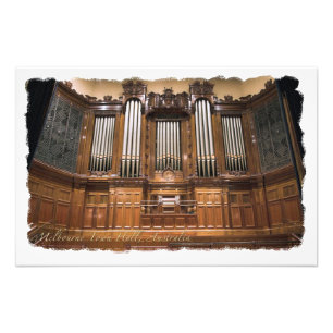 Melbourne Town Hall organ photo enlargement