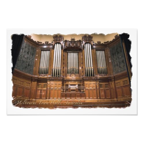 Melbourne Town Hall organ photo enlargement