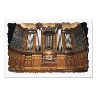 Melbourne Town Hall organ photo enlargement Print